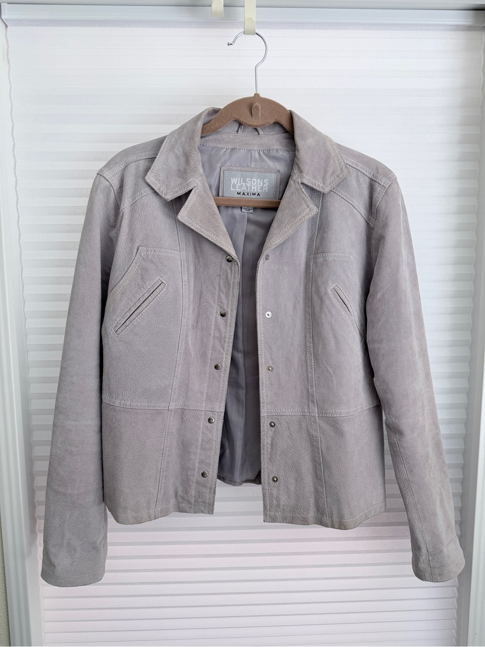Wilsons Leather Women's Suede Jacket - Light Purple-Gray